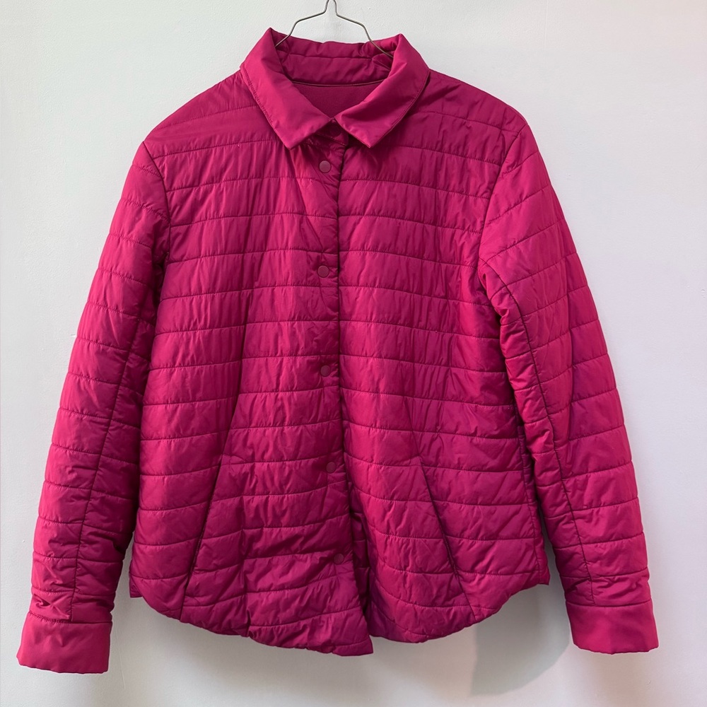 lululemon Quilted Snap Jacket in Cranberry Red